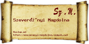 Szeverényi Magdolna névjegykártya